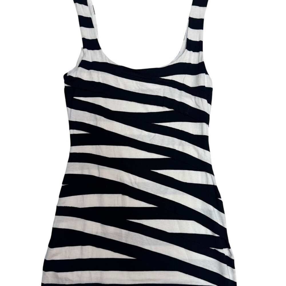 EUC Bailey 44 Black & White Striped Bodycon Top – Size Small